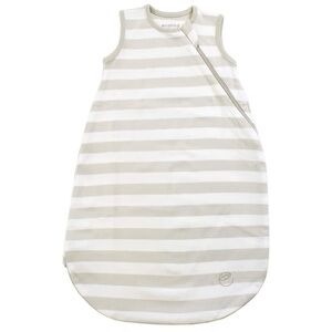 Ecolino Striped Sleeveless Baby Sleep Sack - White & Tan
